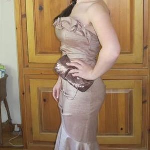 Prom dress, mermaid, rose gold